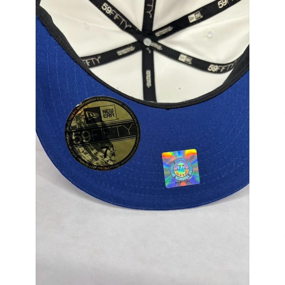 New Era Kentucky Wildcats 59Fifty Fitted Baseball Hat Cap Mens White Blue 7 1/4